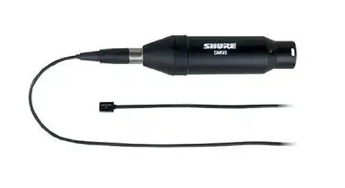 Shure SM93 Lavalier Microphone,Black