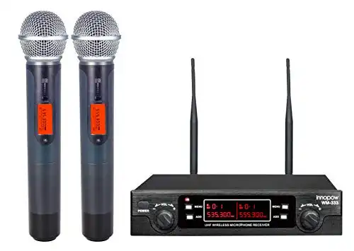 innopow 80-Channel Dual UHF Wireless Microphone System